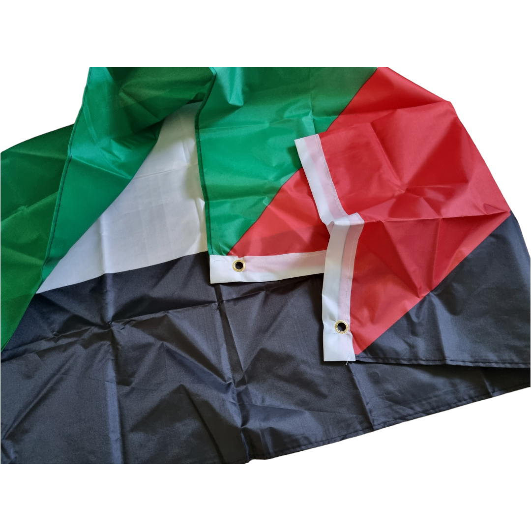 Palestine flag with grommets