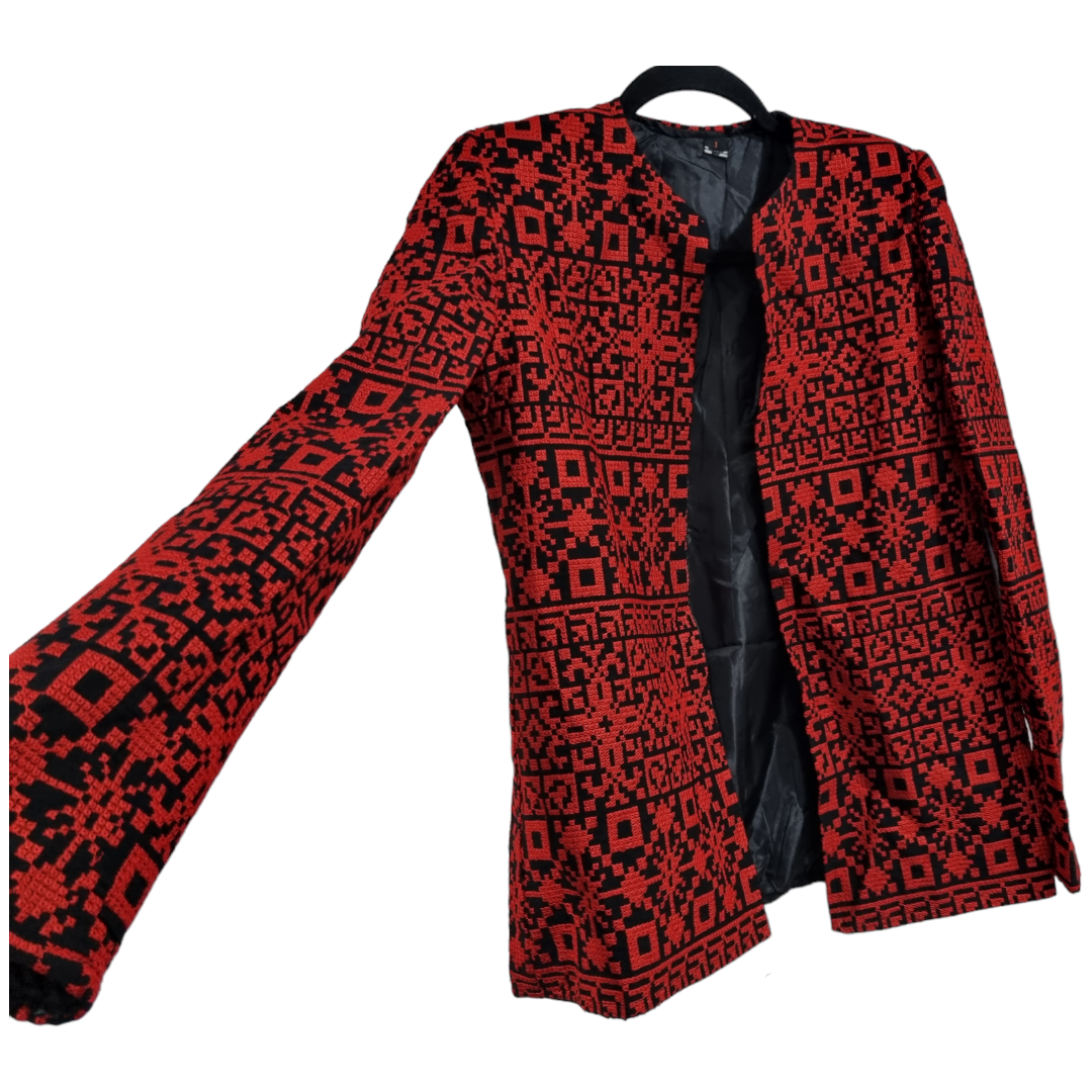 Embroidered Palestinian jacket cardigan 1