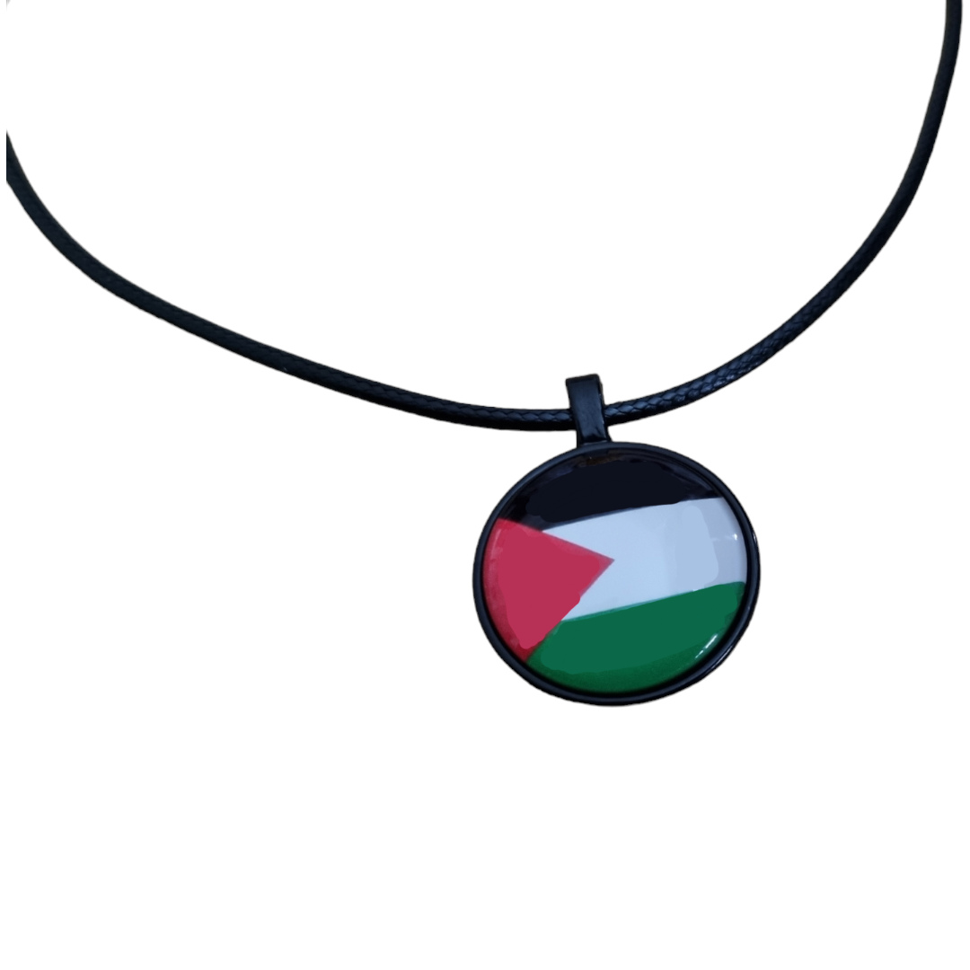 Solidarity necklace Palestine flag pendant