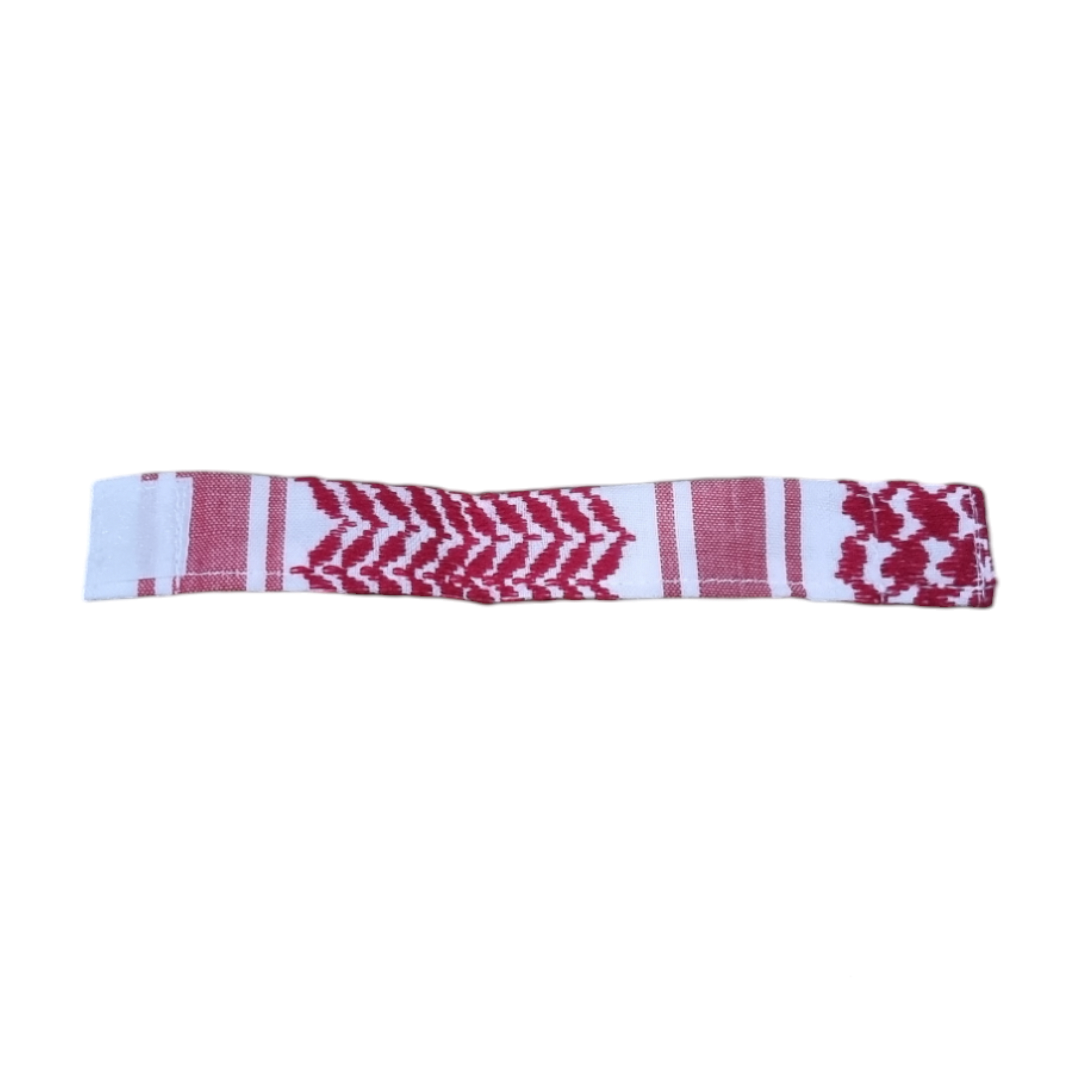 Kufiya wristband red and white 3