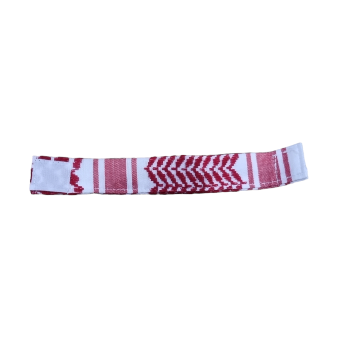 Kufiya wristband red and white 4