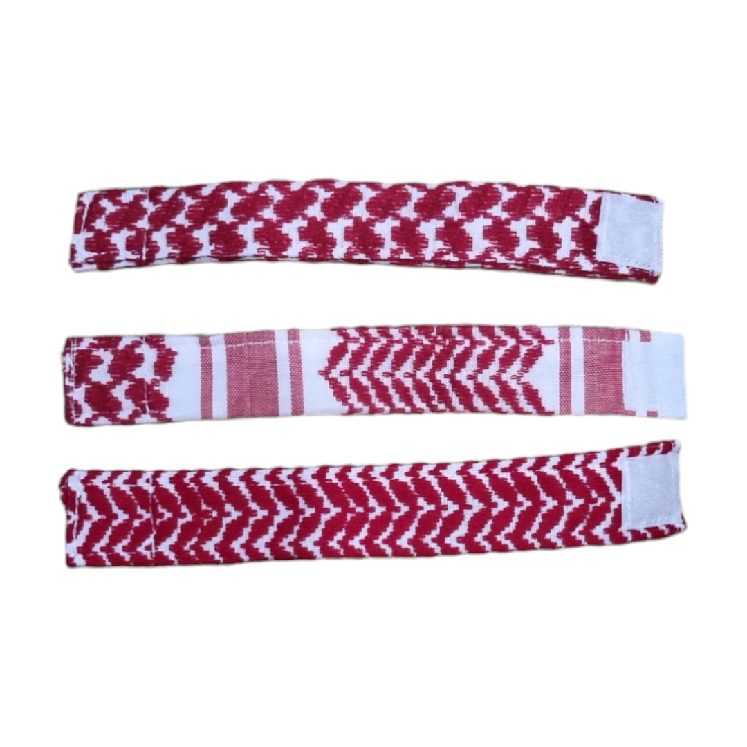 Kufiya wristband red and white 5