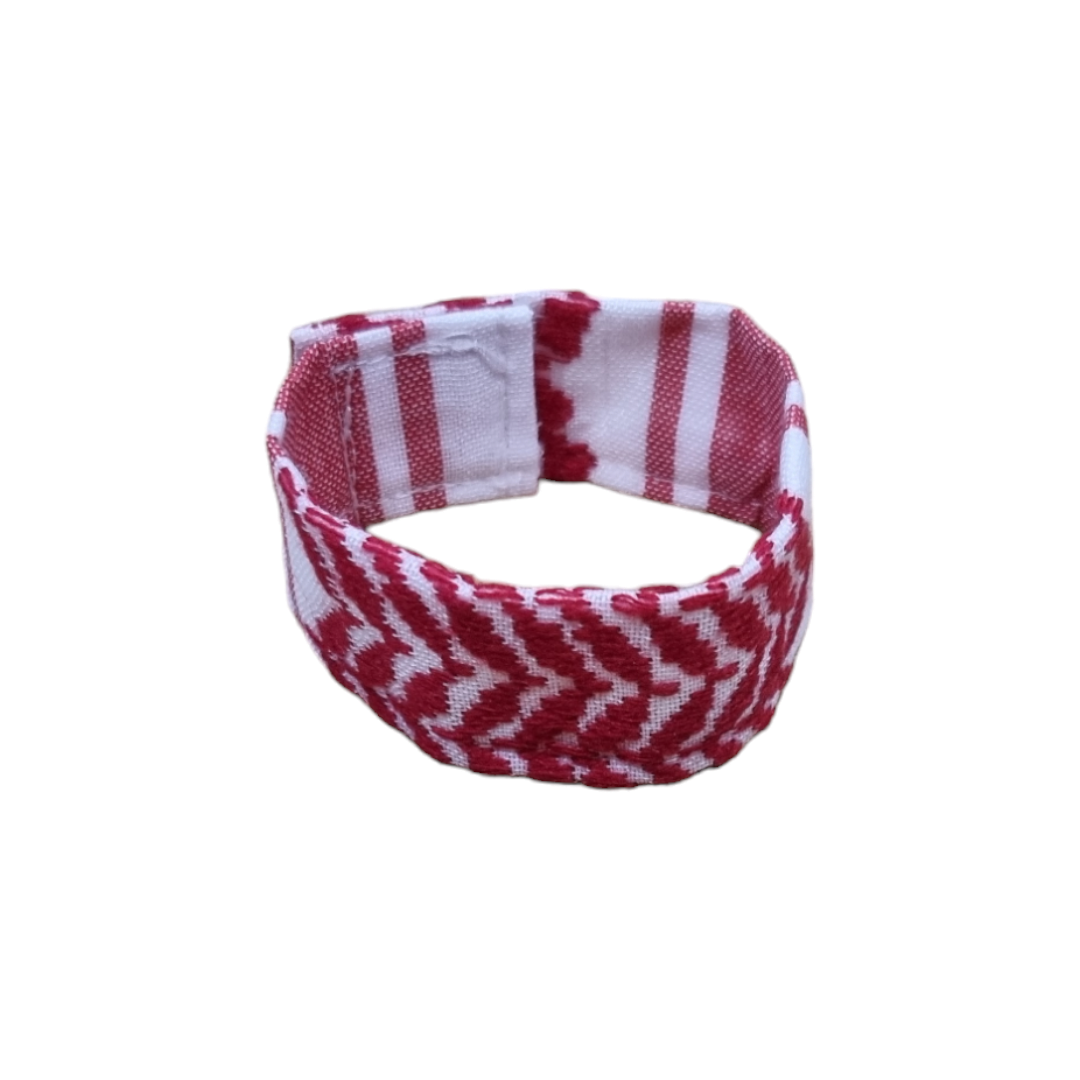Kufiya wristband red and white