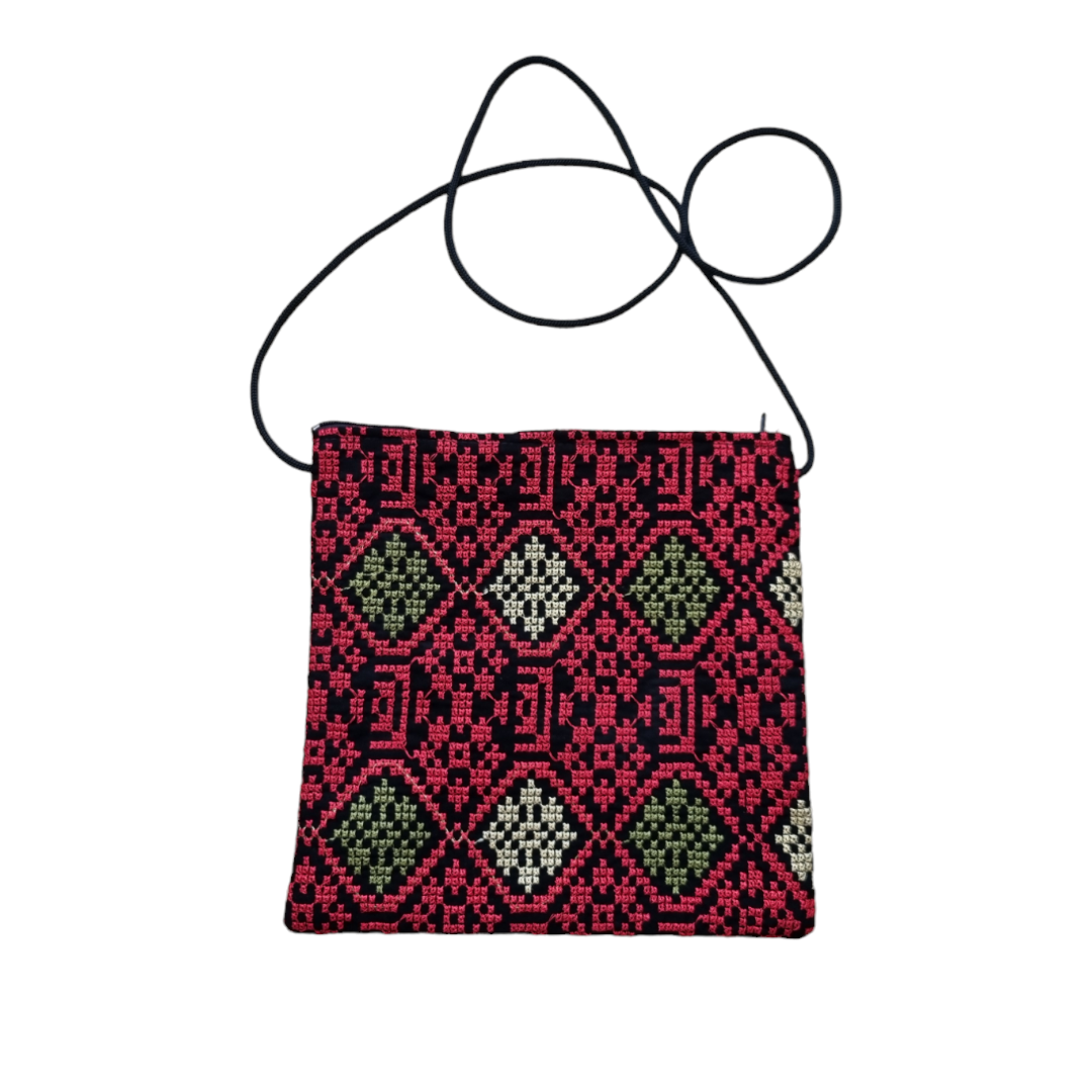 Embroidered shoulder bag 10
