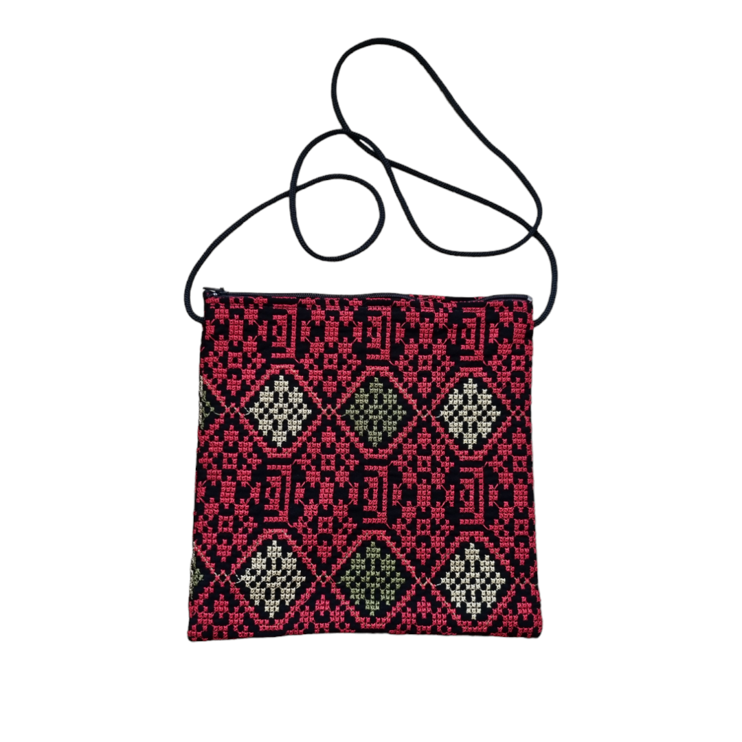 Embroidered shoulder bag 12