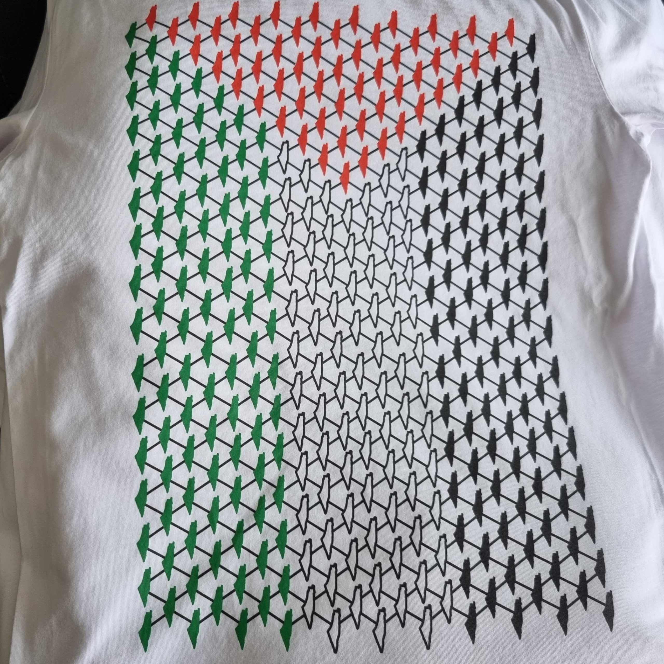 Map of Palestine Kufiya tshirt
