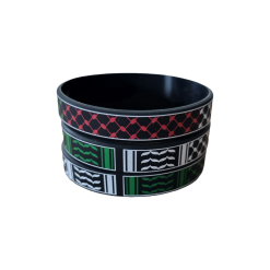 Wristband – Palestine Flag Black Kufiya