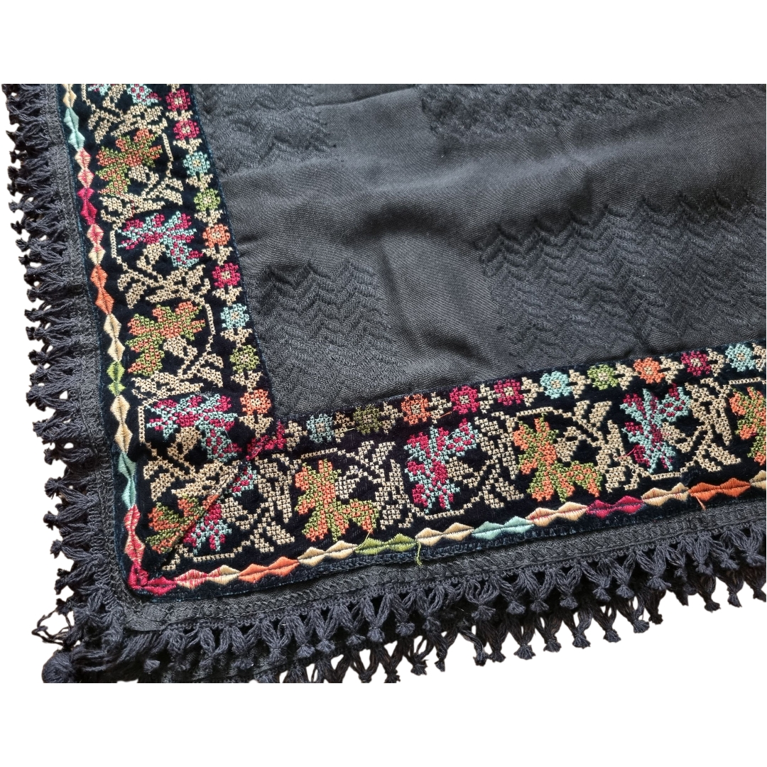 Embroidered kufiya tatreez