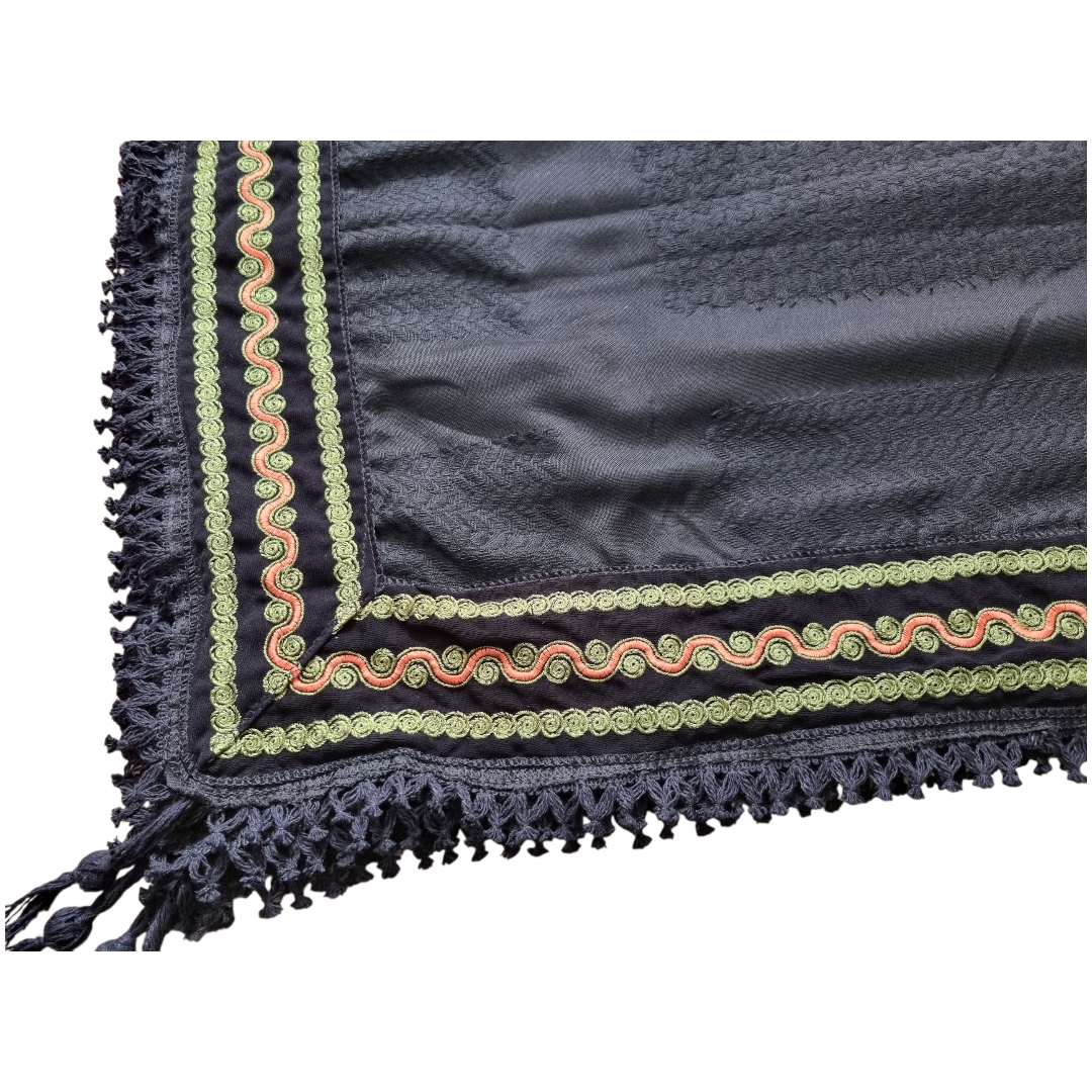 Green Embroidered kufiya keffiyeh