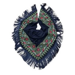 Embroidered Shawl - Olive