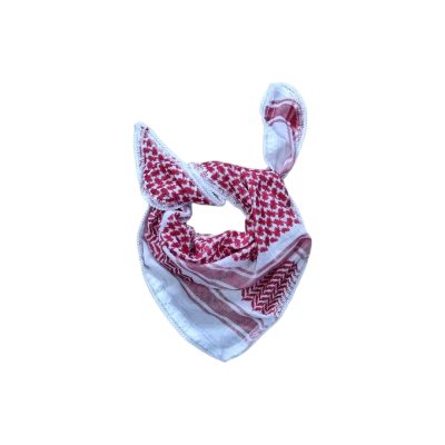 Palestinian Kufiya - Bandana Red & White